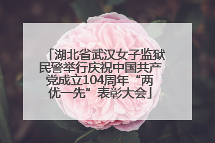 湖北省武汉女子监狱民警举行庆祝中国共产党成立104周年“两优一先”表彰大会