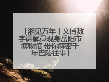 湘见万年丨文博数字讲解员现身岳阳市博物馆 带你解密千年巴陵往事
