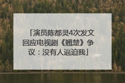 演员陈都灵4次发文回应电视剧《翘楚》争议：没有人逼迫我