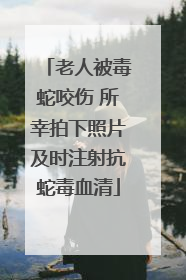 老人被毒蛇咬伤 所幸拍下照片及时注射抗蛇毒血清