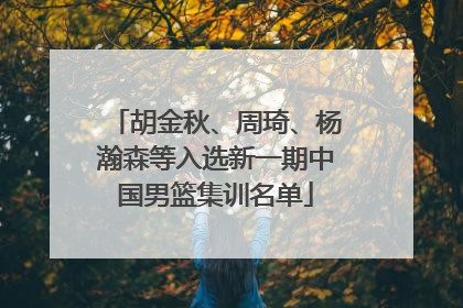 胡金秋、周琦、杨瀚森等入选新一期中国男篮集训名单