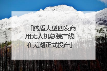 腾盾大型四发商用无人机总装产线在芜湖正式投产