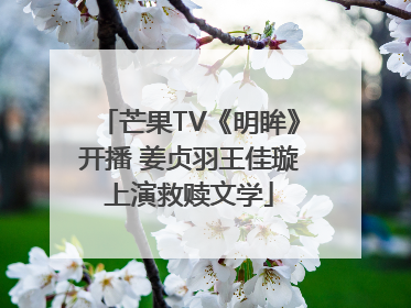 芒果TV《明眸》开播 姜贞羽王佳璇上演救赎文学