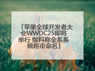 苹果全球开发者大会WWDC25即将举行 爆料称全系系统将重命名