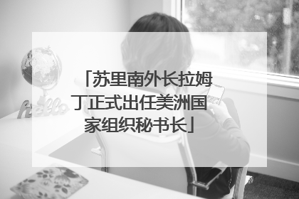 苏里南外长拉姆丁正式出任美洲国家组织秘书长