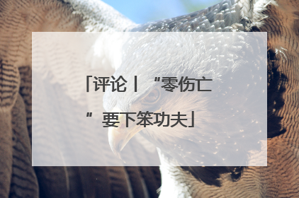 评论丨“零伤亡”要下笨功夫