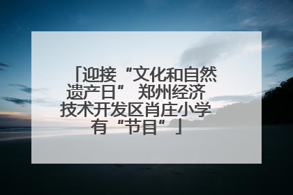 迎接“文化和自然遗产日” 郑州经济技术开发区肖庄小学有“节目”