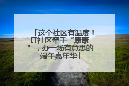 这个社区有温度！IT社区牵手“康康”，办一场有意思的端午嘉年华