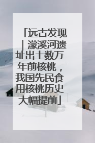 远古发现｜濛溪河遗址出土数万年前核桃，我国先民食用核桃历史大幅提前