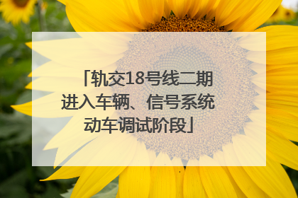 轨交18号线二期进入车辆、信号系统动车调试阶段