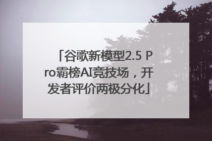 谷歌新模型2.5 Pro霸榜AI竞技场，开发者评价两极分化