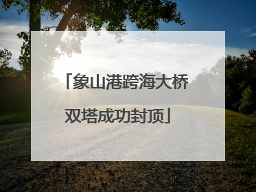 象山港跨海大桥双塔成功封顶