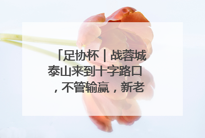 足协杯｜战蓉城泰山来到十字路口，不管输赢，新老交替势在必行