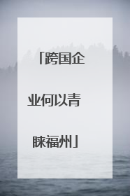 跨国企业何以青睐福州