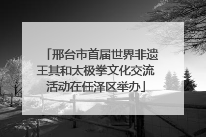 邢台市首届世界非遗王其和太极拳文化交流活动在任泽区举办