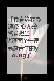 青春筑梦高速路 心无旁骛勇担当 一睹济南至宁津高速青年的young子