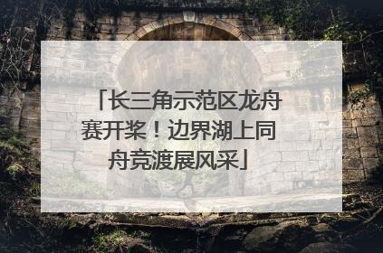 长三角示范区龙舟赛开桨！边界湖上同舟竞渡展风采