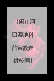 闽江河口湿地科普宣教走进校园