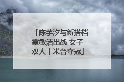 陈芋汐与新搭档掌敏洁出战 女子双人十米台夺冠