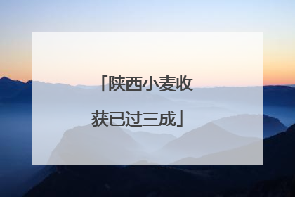 陕西小麦收获已过三成