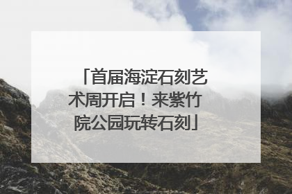 首届海淀石刻艺术周开启！来紫竹院公园玩转石刻