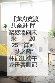 龙舟竞渡共奋进 挥桨劈浪向未来——2025“洋河·梦之蓝”杯宿迁端午龙舟赛侧记