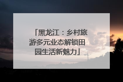 黑龙江：乡村旅游多元业态解锁田园生活新魅力