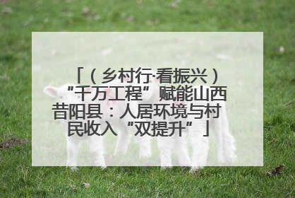 （乡村行·看振兴）“千万工程”赋能山西昔阳县：人居环境与村民收入“双提升”