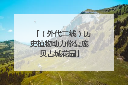 （外代二线）历史植物助力修复庞贝古城花园