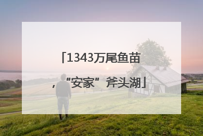 1343万尾鱼苗，“安家”斧头湖