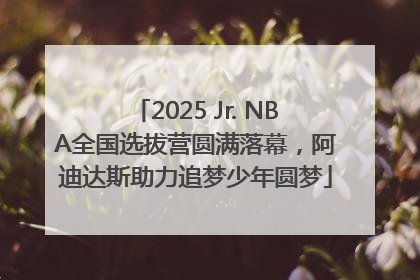 2025 Jr. NBA全国选拔营圆满落幕，阿迪达斯助力追梦少年圆梦