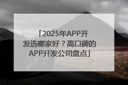 2025年APP开发选哪家好？高口碑的APP开发公司盘点