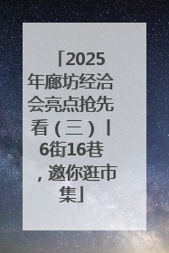 2025年廊坊经洽会亮点抢先看（三）丨6街16巷，邀你逛市集