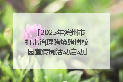 2025年滨州市打击治理跨境赌博校园宣传周活动启动