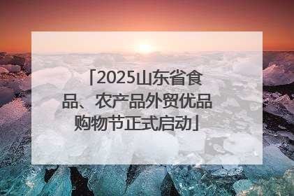 2025山东省食品、农产品外贸优品购物节正式启动