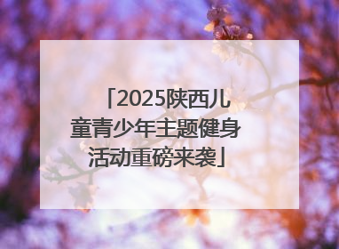 2025陕西儿童青少年主题健身活动重磅来袭