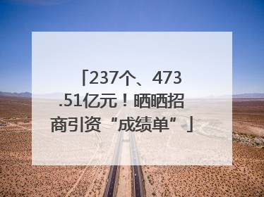 237个、473.51亿元！晒晒招商引资“成绩单”