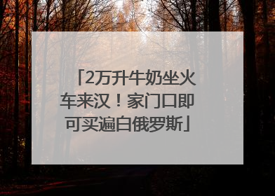 2万升牛奶坐火车来汉！家门口即可买遍白俄罗斯
