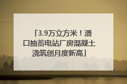 3.9万立方米！潘口抽蓄电站厂房混凝土浇筑创月度新高