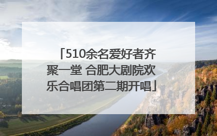 510余名爱好者齐聚一堂 合肥大剧院欢乐合唱团第二期开唱