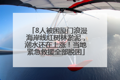 8人被困厦门浪漫海岸线红树林淤泥，潮水还在上涨！当地紧急救援全部脱困