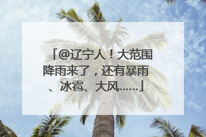 @辽宁人！大范围降雨来了，还有暴雨、冰雹、大风……